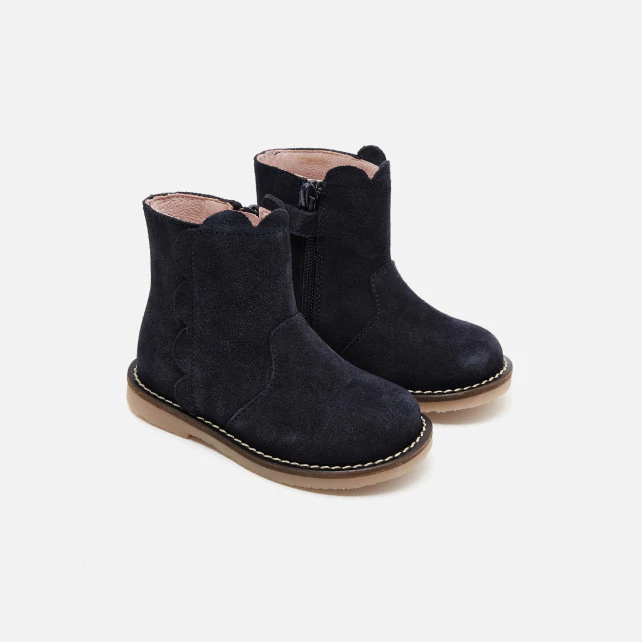 Baby girl split leather boots