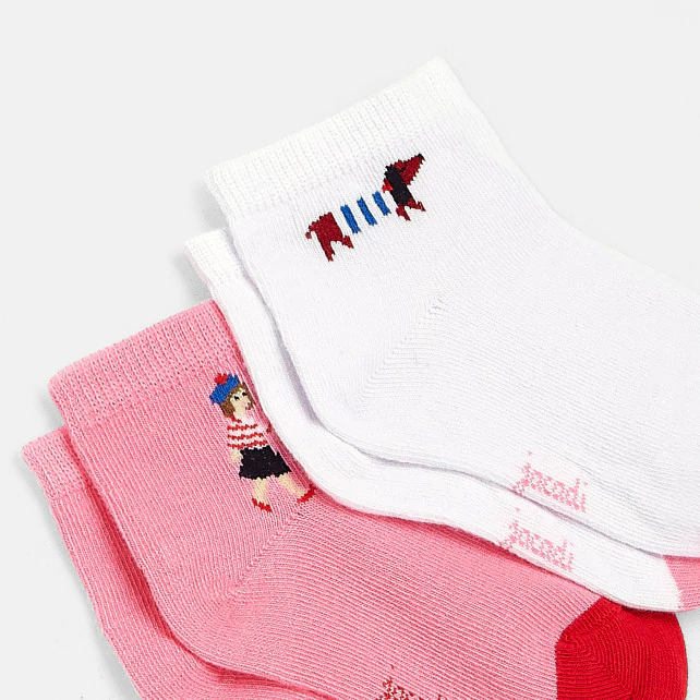 Toddler girl sock duo