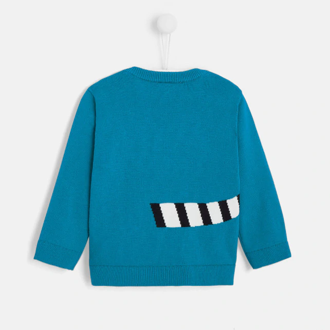 Toddler boy Intarsia plane jumper