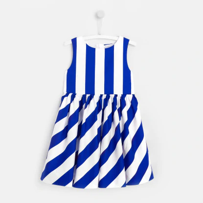 Girl striped formal dress