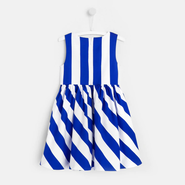 Girl striped formal dress