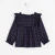 Toddler girl Lurex windowpane print blouse