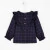 Toddler girl Lurex windowpane print blouse