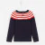 Toddler boy jumper with striped collar