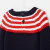 Toddler boy jumper with striped collar