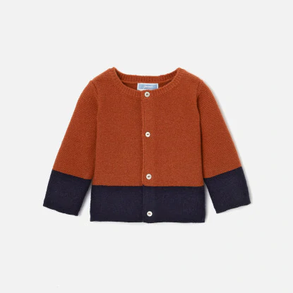 Baby boy colour block cardigan