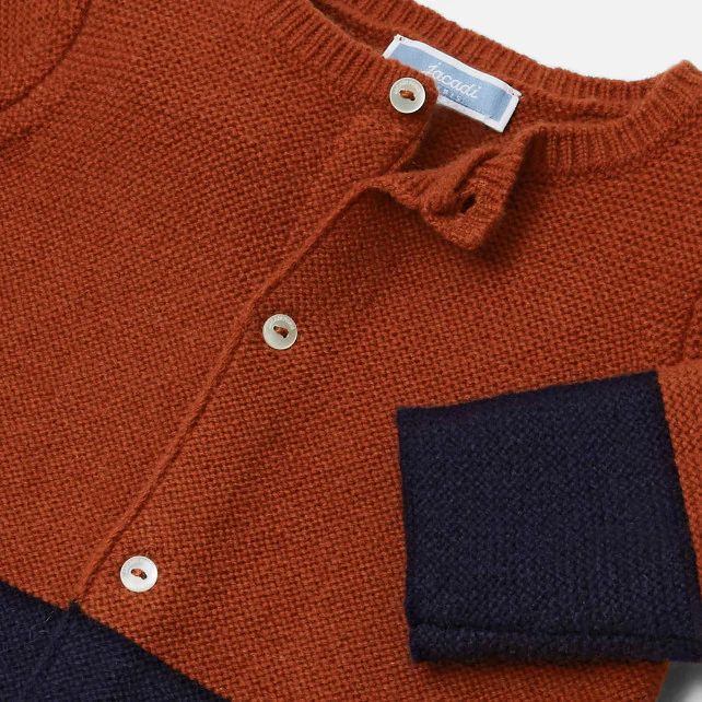 Baby boy colour block cardigan