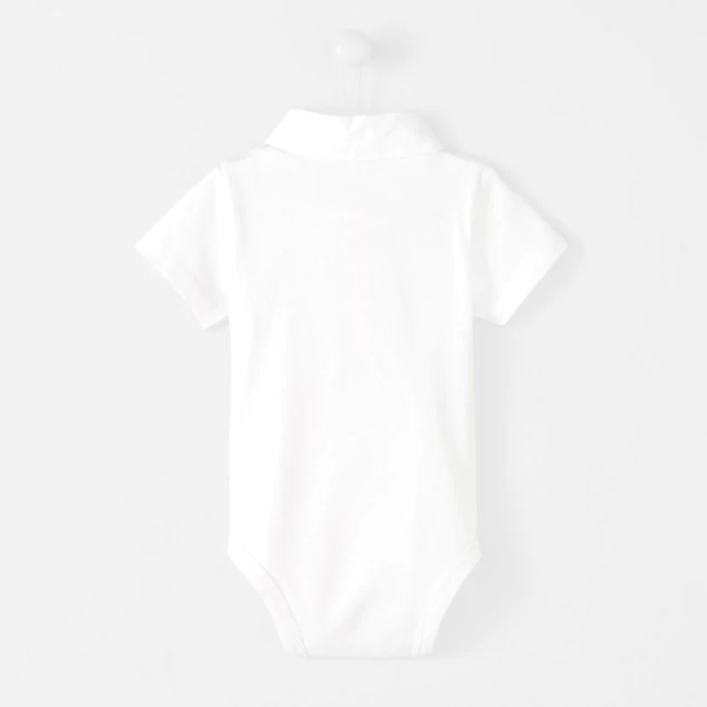 Toddler boy bodysuit with Oxford collar