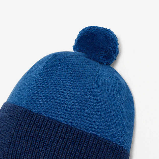 Baby boy pompom hat