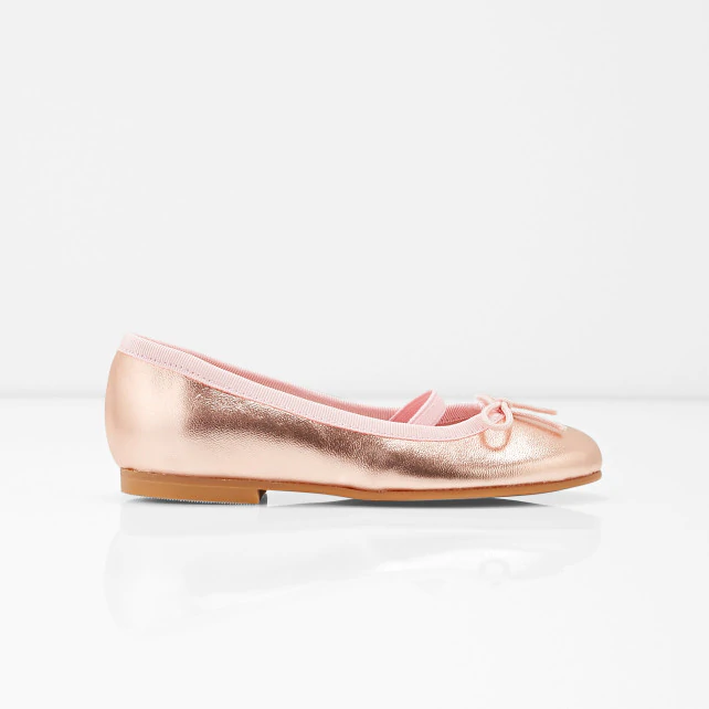 Girl metallic ballet flats