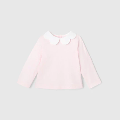 Toddler girl t-shirt with petal collar