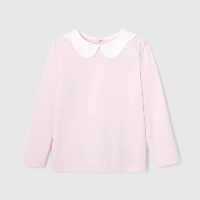 Girl scalloped collar t-shirt