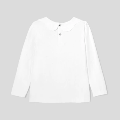 Girl scalloped collar t-shirt