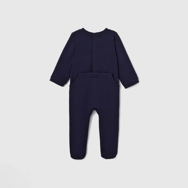 Baby boy velvet footed pyjamas