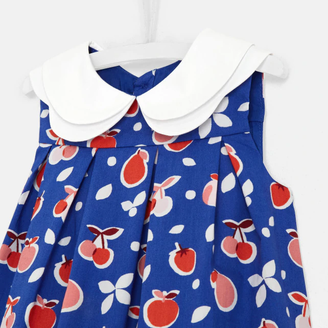 Baby girl dress with fruit motif