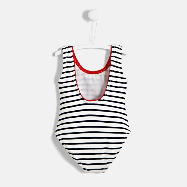 Toddler girl striped swimsuit