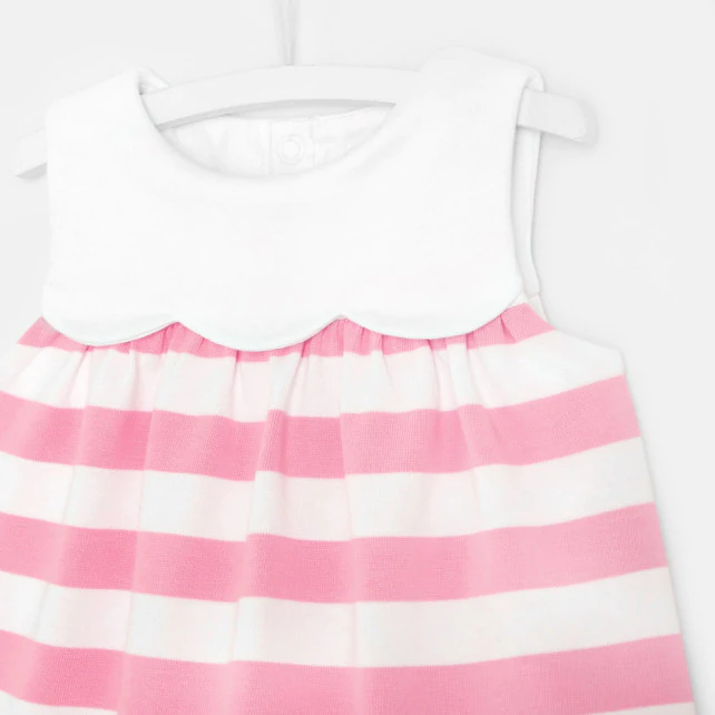 Baby girl striped bodysuit dress