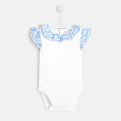 Baby girl bodysuit with ruffled sleeves