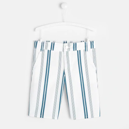 Boy striped Bermuda shorts