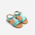 Girl iridescent leather sandals