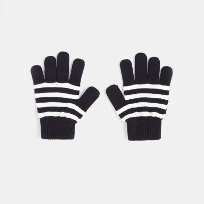 Boy striped gloves