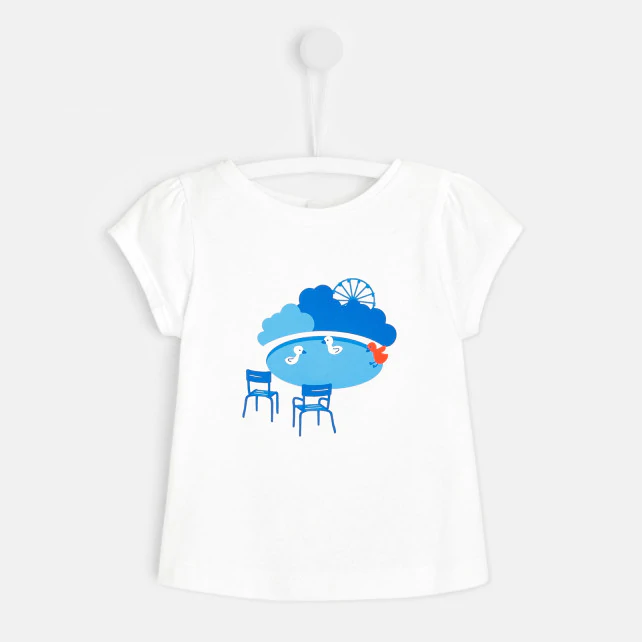 Toddler girl Parisian print T-shirt