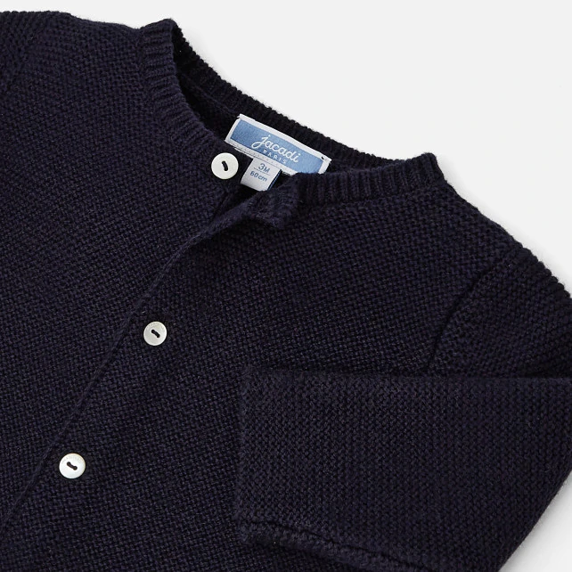 Baby boy moss stitch cardigan