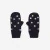 Girl silver polka dot mittens