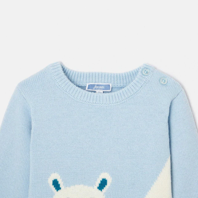 Toddler boy Intarsia polar bear jumper