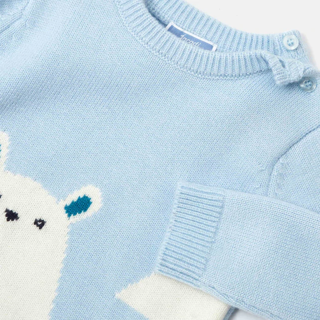 Toddler boy Intarsia polar bear jumper