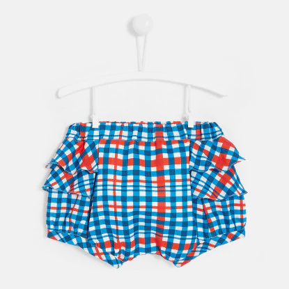 Toddler girl checked bloomers