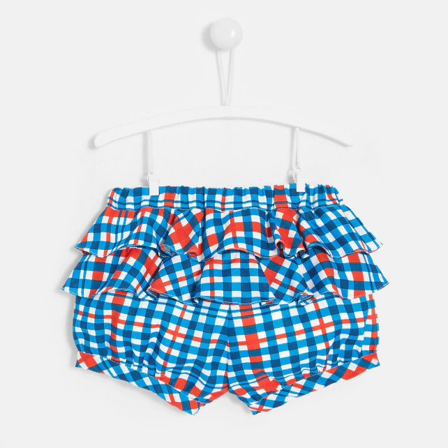 Toddler girl checked bloomers