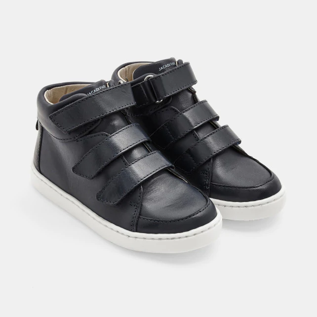 Boy high-top leather tennis shoes