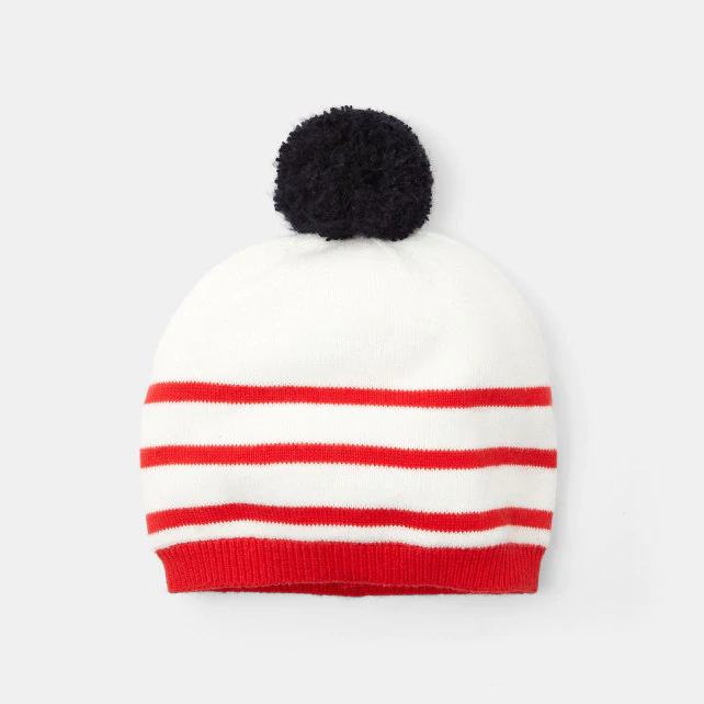 Baby boy pom pom hat