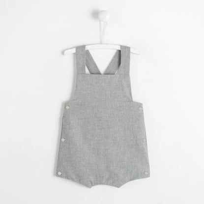 Baby boy flannel dungarees