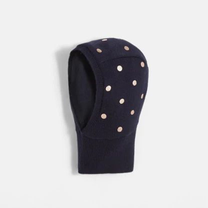 Toddler girl polka dot balaclava