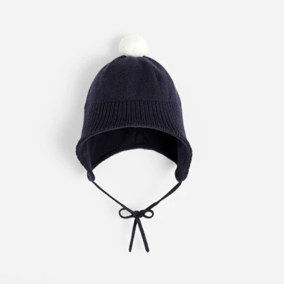 Baby boy pompom cap