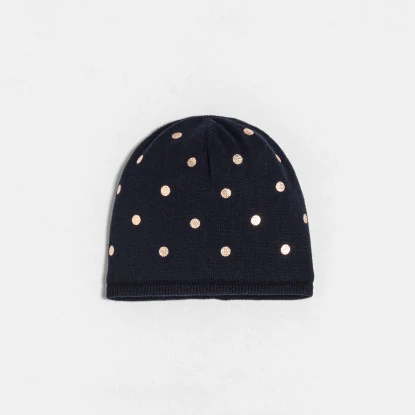 Girl Lurex polka dot hat