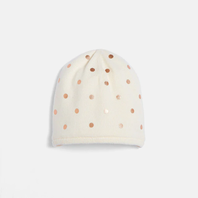 Girl Lurex polka dot hat