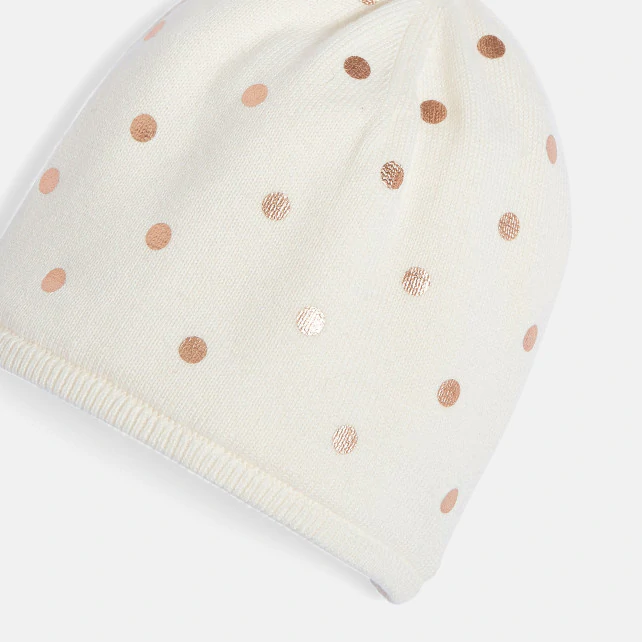 Girl Lurex polka dot hat