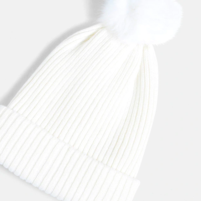 Girl ribbed knit hat