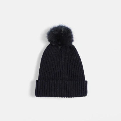 Girl ribbed knit hat