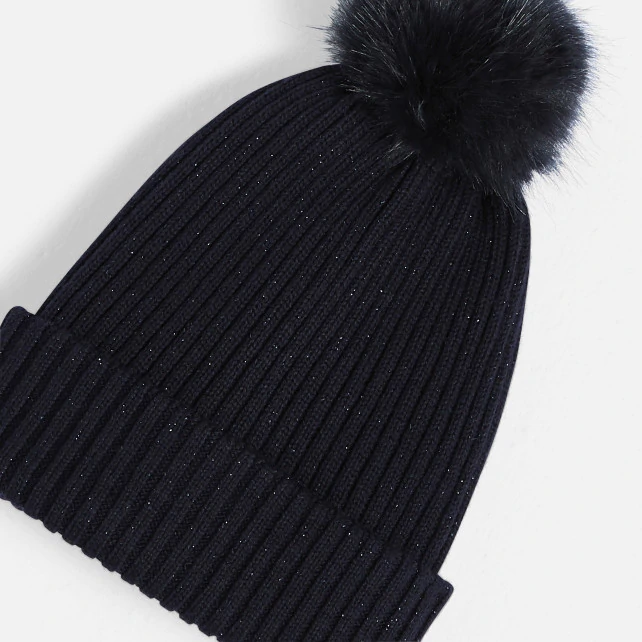 Girl ribbed knit hat