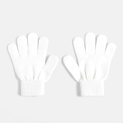 Girl gloves with Lurex details