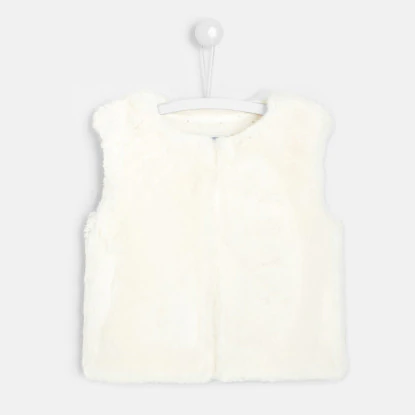 Toddler girl faux-fur sleeveless vest