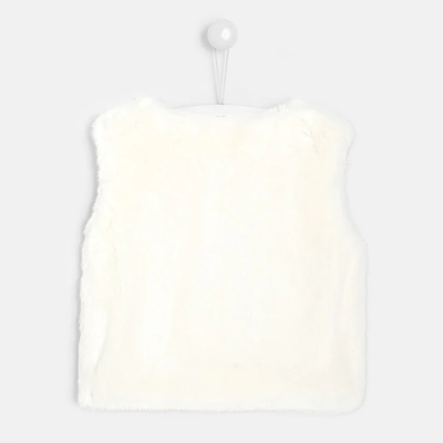 Toddler girl faux-fur sleeveless vest