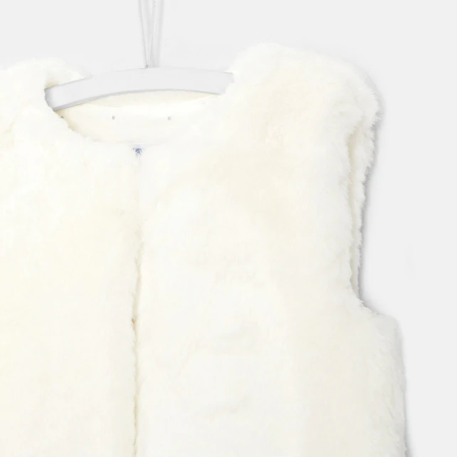 Toddler girl faux-fur sleeveless vest