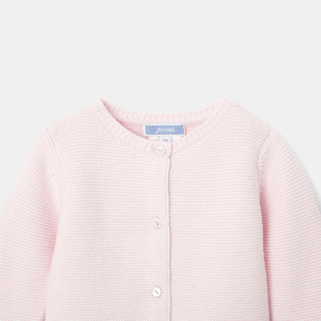 Baby girl moss stitch cardigan