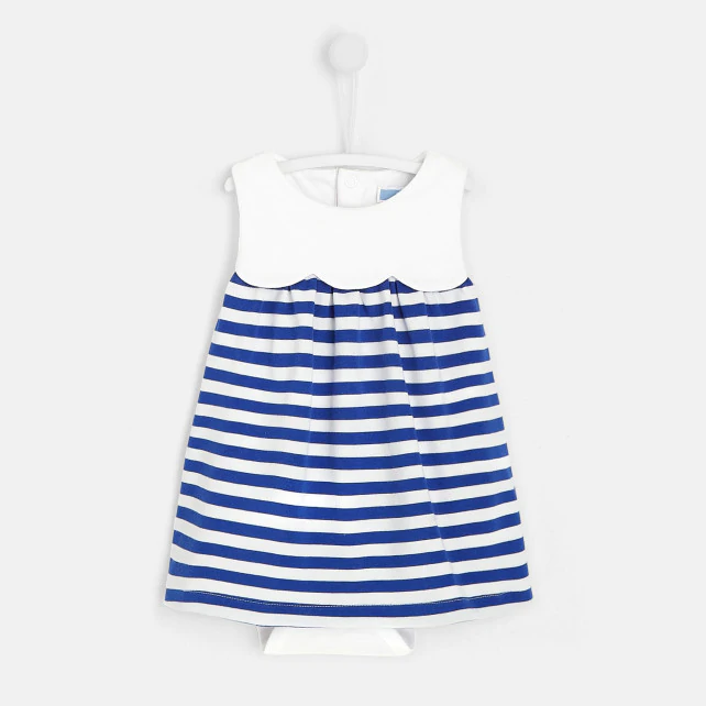 Baby girl striped bodysuit dress