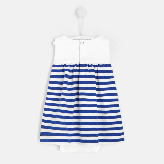 Baby girl striped bodysuit dress